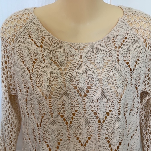 Ryu Open Weave Cropped Sweater Sz S - Picture 3 of 9